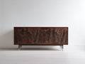 Dielenschränke 170x40x72 cm - Holzwerkstoff in Braun-Schwarz-Gold - moderner Stil mit 4 Türen