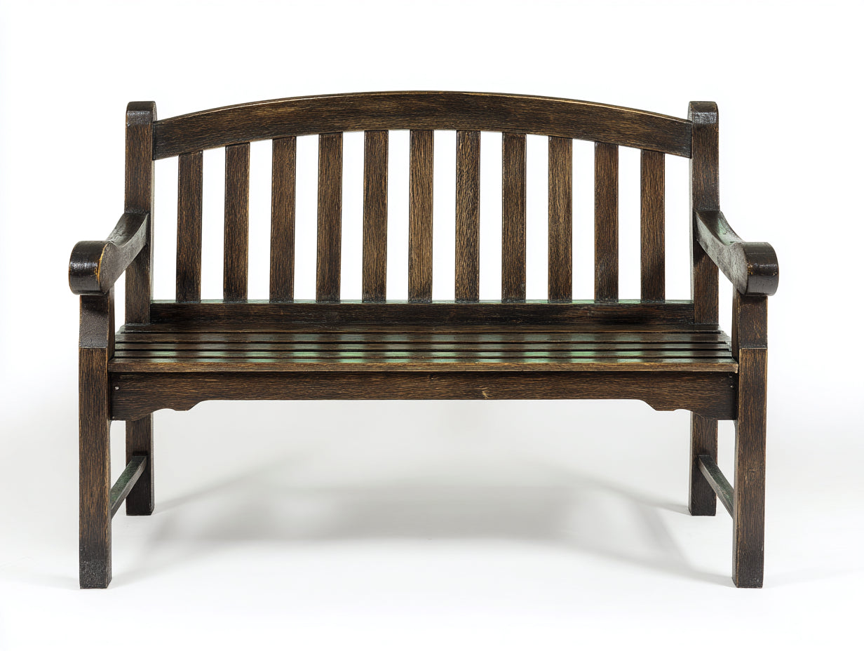 Gartenbank Massivholz 135x58x88 cm - Dunkelbraun - klassisches Gartendesign