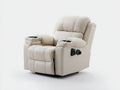 Liegesessel 92x95x105 cm - Kunstleder in Beige - moderner Komfortstil mit verstellbarer Relaxfunktion