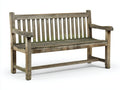 Gartenbank Massivholz 155x62x90 cm - Braun-Grau - Rustikales Design