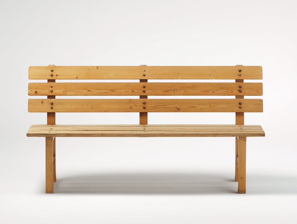 Gartenbank Massivholz 150x58x88 cm - Braun-Beige - Klassisches Design