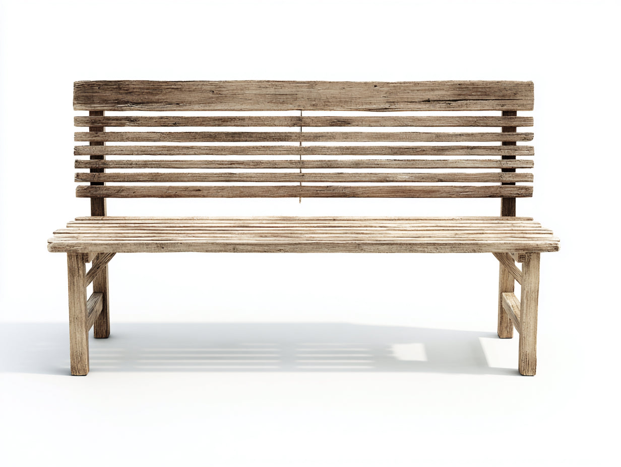 Gartenbank Massivholz 150x60x90 cm - Braun - Rustikales Design