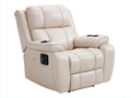 Liegesessel Kunstleder 95x95x105 cm - Beige - Elektrische Relaxfunktion