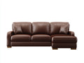 Ecksofa 260x160x85 cm - Kunstleder in Braun - modernes Design mit Recamiere
