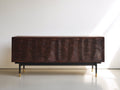 Dielenschränke 180x42x78 cm - Holzwerkstoff in Braun-Schwarz-Gold - modernes Design mit 4 Türen