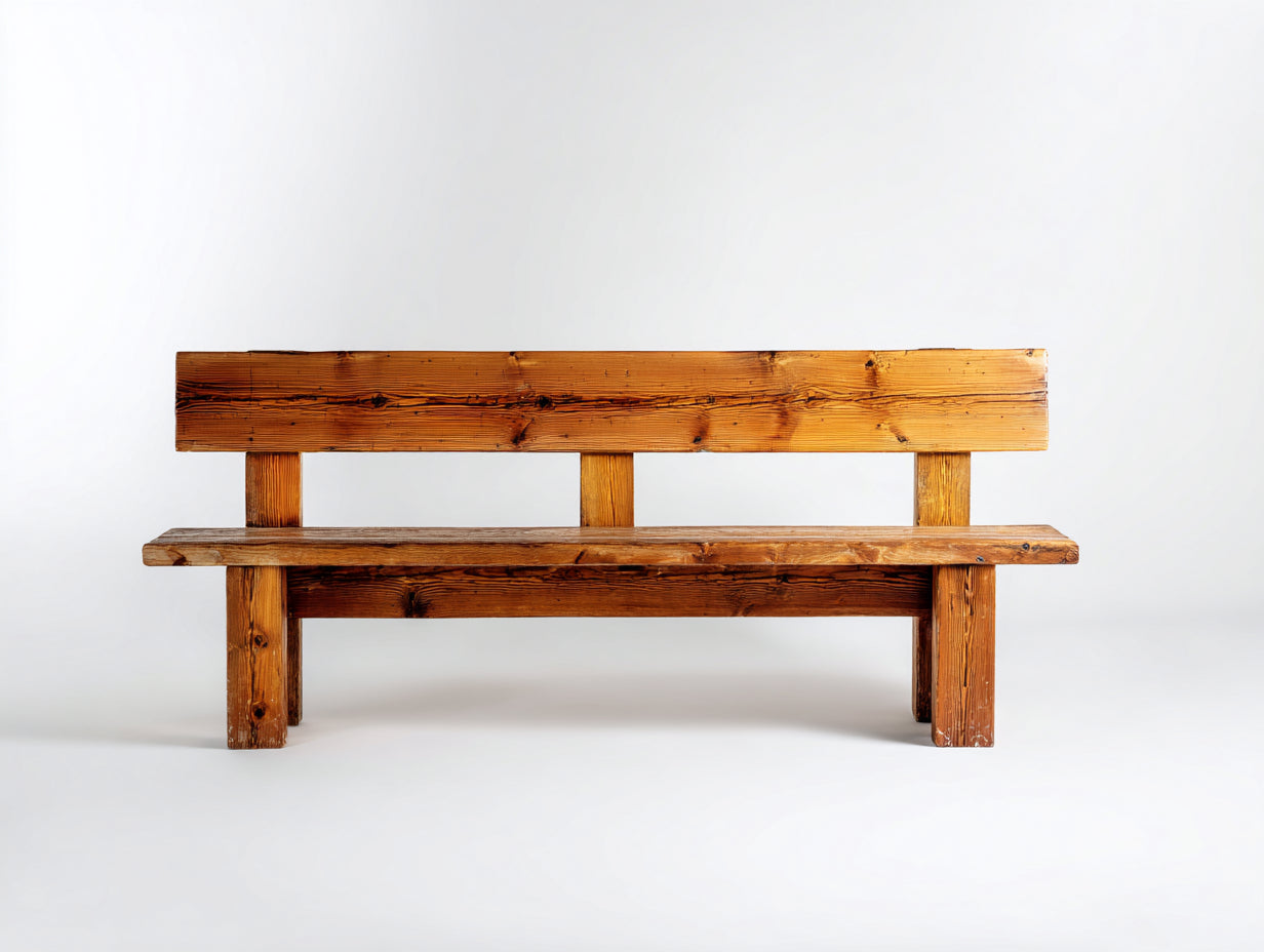 Gartenbank Holz 180x52x82 cm - Honigbraun - Rustikales Design für Garten