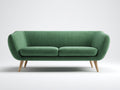 Gerades Sofa Stoff 190x82x78 cm - Grün-Naturholz - modernes Wohnzimmerdesign