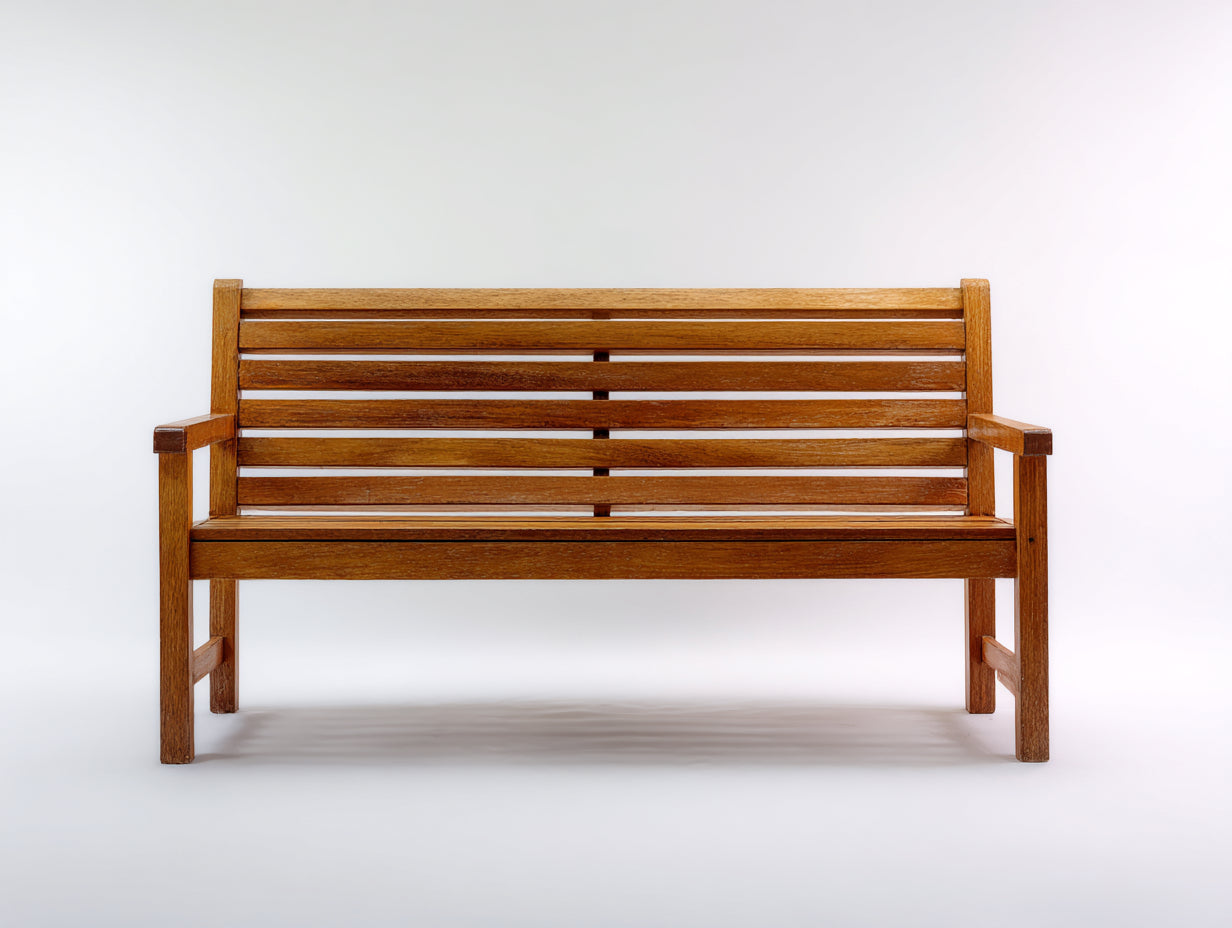 Gartenbank Massivholz 145x60x90 cm - Braun - zeitloses Gartendesign