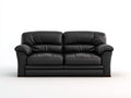 Gerades Sofa Leder 200x90x88 cm - Schwarz - Klassisches Design für Wohnzimmer