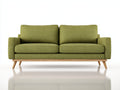 Gerades Sofa Stoff 180x85x82 cm - Grün-Braun - Skandinavisches Design