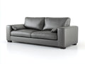 Gerades Sofa Leder 215x88x82 cm - Grau - Modernes Design für Wohnzimmer